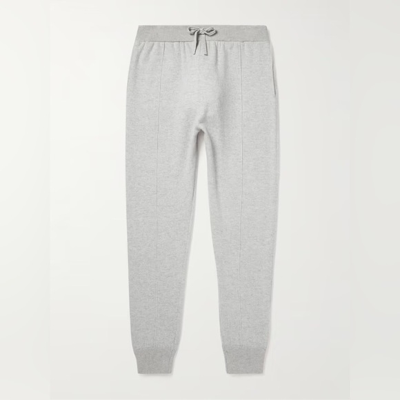 MR P. || Tapered Pintucked Wool and Cashmere-Blend Sweatpants Joggers Gray Small - Picture 12 of 12